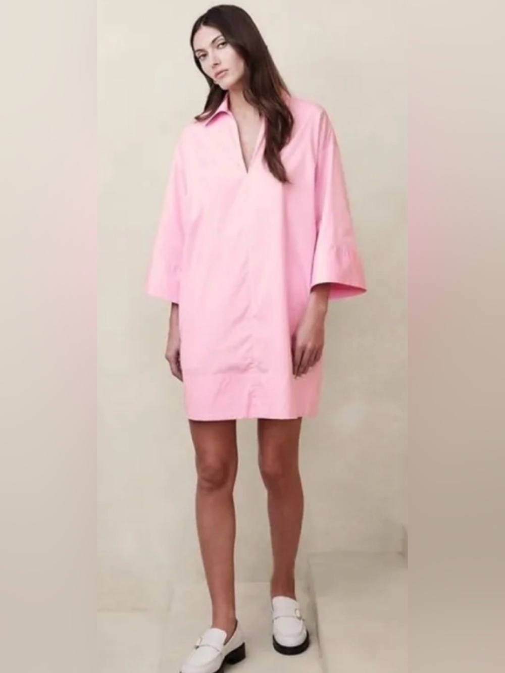 Banana Republic Oversized Poplin Midi Shirtdress 100%Cotton